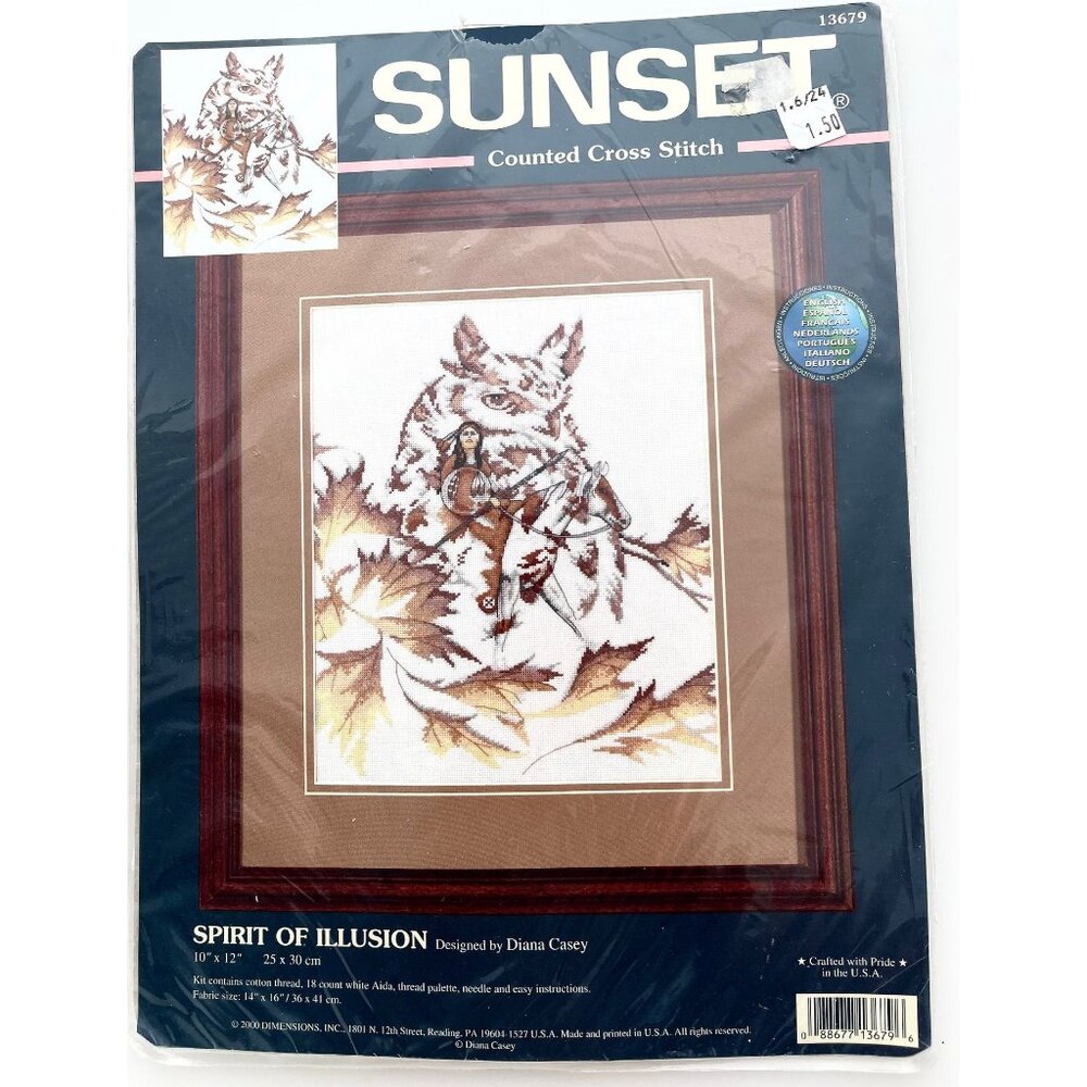 Sunset Spirit of Illusion Owl Counted Cross Stitch NEW